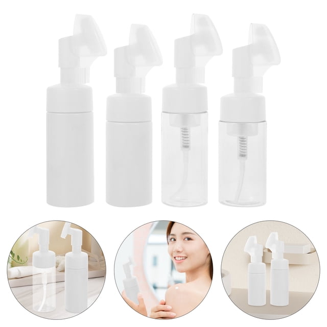 unbranded 4Ud De Cepillo Facial Con Botella Plástica Para Masaje Y Limpieza Facial