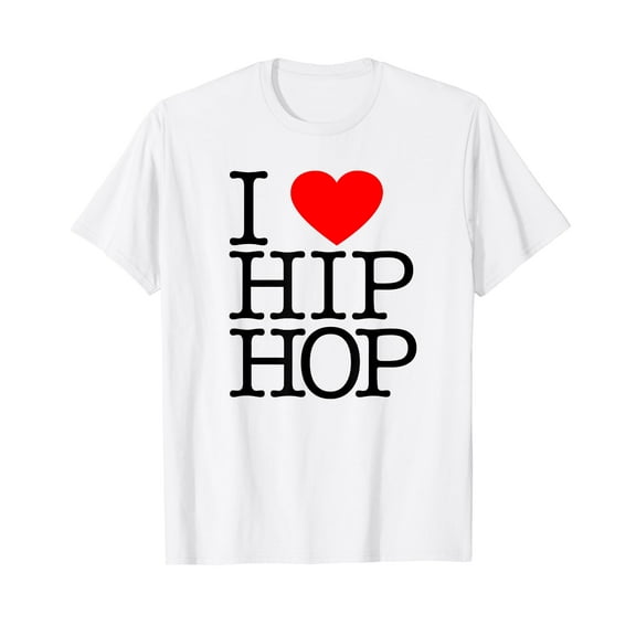 I Love Hip Hop (Heart) - Rap and Hip Hop Fan T-Shirt