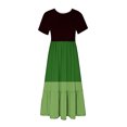 thumbnail image 4 of Qertyioot Robe d'Été Décontractée à Manches Courtes pour Femmes, Robe de Plage Maxi Fluide à Étages avec Poches et Imprimé Coloré, 4 of 4