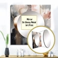 thumbnail image 3 of Designart "Marble Abstraction Soft Colors and Lines I" Abstract Marble Square Mirror Wall Decor Modern - Large Pink Square Bathroom Mirror - Square Printed Wall Mirror Art, 3 of 5