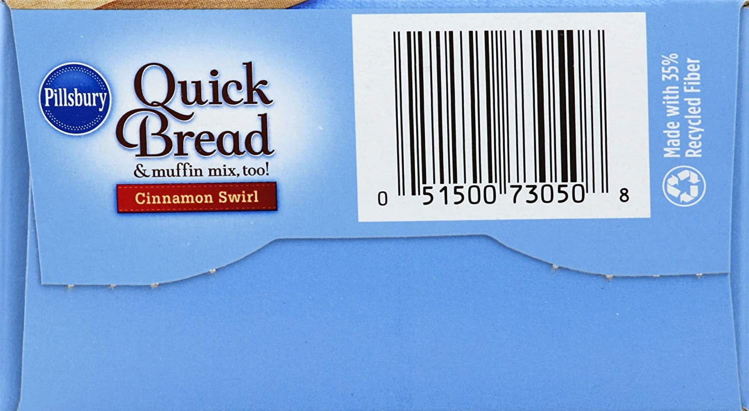 (3 pack) Pillsbury Quick Bread Cinnamon Swirl Bread and Muffin Baking Mix 17.4 OZ Box