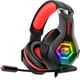 thumbnail image 1 of Ozeino [2024 nuevo] Auriculares para juegos para PS4, PS5, PC, controlador Xbox One, auriculares supraaurales con cancelación de ruido con micrófono, luz LED, sonido envolvente de graves, orejeras con, 1 of 4