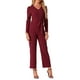 thumbnail image 1 of INSPIRAR CHIC Mono de Mujer con Cuello en V de Manga Larga, Pierna Ancha, Pantalones Largos, Mono de Punto Elegante, 1 of 6