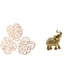 thumbnail image 1 of Decoración De Pared De Madera Con Hojas De Palma Tropicales Y Estatua De Elefante En Resina. Escultura Creativa De Animal De La Selva Para Dormitorio, Baño O Estante De TV., 1 of 8
