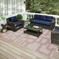 thumbnail image 5 of Addison Rugs Indoor/ Outdoor Addison Yuma Modern Cobblestone Washable Area Rug 3' x 5' - Tan, 5 of 5