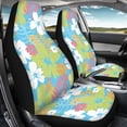 thumbnail image 4 of XYZCANDO Floral and Leaf Patterns Car Seat Covers for Man Stretchy Car Front Seat Covers Interior Accessories Breathable, for Sedan SUV Truck, 4 of 10