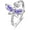 01 Dragonfly -Purple, variant on Sterling Silver Dragonfly Adjustable Open Ring, Crystals from Austria, Adorable Insects in My Little Garden Series, Fine Jewelry Gifts for Women