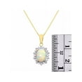 thumbnail image 4 of RYLOS Jewelry For Women 14K Yellow Gold Princess Diana Inspired Ring & Pendant Necklace W/ 18" Chain Gemstone & Diamonds 9X7MM  Opal October Birthstone Womens Jewelry Matching  Gold Jewelry For Women, 4 of 9