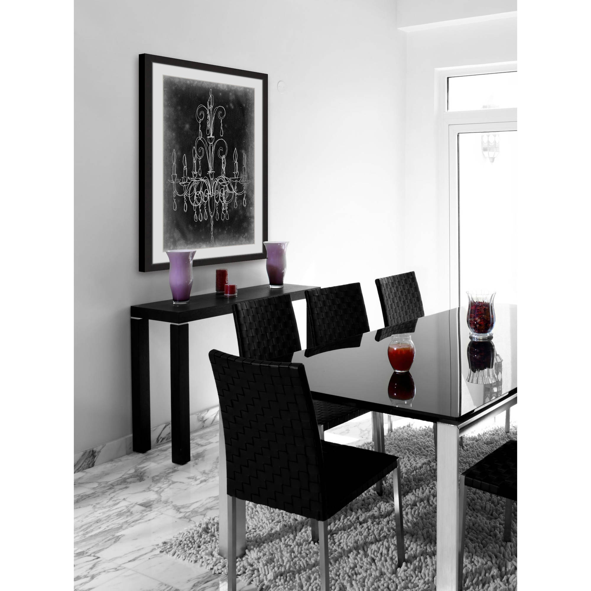 Marmont Hill "Chalkboard Chandelier II" Framed Painting Print