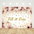 7x5ft Fall in Love Backdrop Autumn Bridal Shower Party Decorations