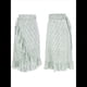 thumbnail image 4 of Falda Midi con Abertura y Volantes en el Bajo, con Nudo y Estampado Floral Bohemio para Mujer Verde M, 4 of 10