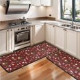thumbnail image 3 of Kitchen Rugs Sets Of 2,Red Christmas Santa Pattern Anti Fatigue Kitchen Mat Rugs Non Slip Washable,Decorative Kitchen Floor Mats for Kitchen,Sink,Laundry,17"x47"+17"x47", 3 of 5