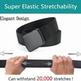 thumbnail image 4 of Elastic Belts Men Stretch Canvas Belt Durable Plastic Buckle for Work Travel Sports Trim to Fit 27-46" Waist, 4 of 8