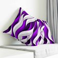 thumbnail image 3 of Purple White Moire Pillow Covers 16x16 Inch Decorative Throw Pillow Cover, Modern Abstract Art Sofa Pillowcases Accent Cushion Case Home Decor Bedroom Living Room, 3 of 6