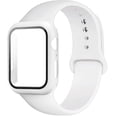 thumbnail image 1 of Case+ Strap for Apple Watch Bands 44mm 40mm 38mm 42mm Silicone Wristbands with PC Screen Protector Cover iWatch 3 4 5 6 SE, 1 of 8