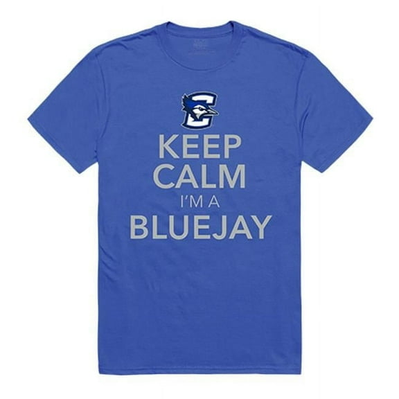 W Republic Apparel 523-118-B02-03 Creighton Keep Calm Mens Tee, Royal - Large