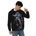 thumbnail image 4 of Valoranta Omen Men's Hoodie With Color Drawstrings Sweatshirt Hooded Pullover Print Winter Coat Jacket X-Large, 4 of 9