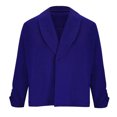 thumbnail image 5 of Jtjvou Blazer for Women Trendy Suit Jacket Lightweight Slim-Fit Front Open Blouse Button up Solid Color Office Cardigan Work Blazer with Pockets Business Lapel Jacket Blue M, 5 of 7