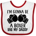 thumbnail image 3 of Inktastic Boxer Like Daddy Boxing Boys or Girls Baby Bib, 3 of 4