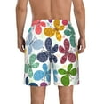 thumbnail image 3 of KLL Colorful Butterflies Men's Casual Summer Beach Shorts Hawaiian Shorts with Pockets-X-Large, 3 of 5