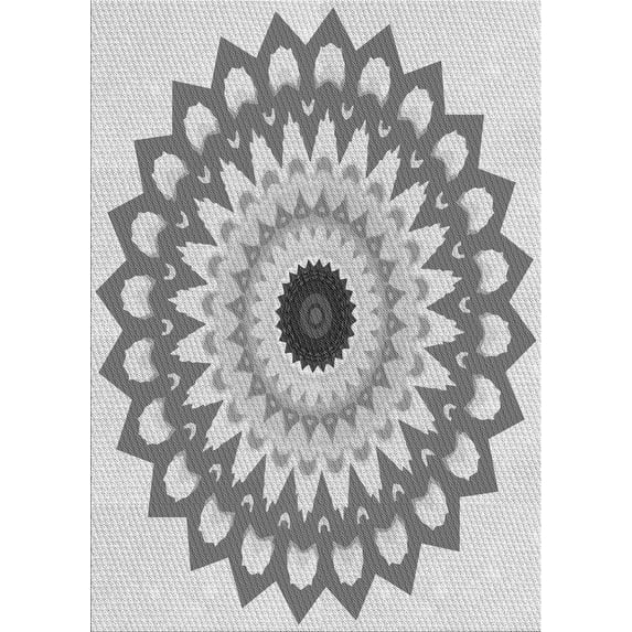 Ahgly Company Machine Washable Indoor Rectangle Transitional Gray Area Rugs, 2' x 4'