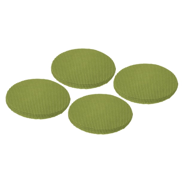 Uxcell 4 Pcs Fundas Redondas de Taburete de Poliéster para Asientos de 11"- 14" para Sillas Color Verde