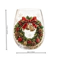 thumbnail image 3 of Christmas Wine Glasses Crystal Embellished Glass Cups Hand Decorated Drinking Cups Snowflake Art Glass Holiday Home Table Decor, 3 of 6