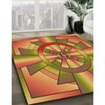 thumbnail image 3 of Ahgly Company Machine Washable Indoor Square Transitional Mahogany Brown Area Rugs, 6' Square, 3 of 7