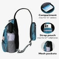 thumbnail image 6 of WATERFLY Unisex Small Packable Hiking Travel Sling Cross-Body Shoulder Chest Bag,Teal Blue, 6 of 9