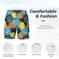thumbnail image 6 of Picia Sunflowers pattern Mens Swim Trunks with Compression Liner Stretch Beach Shorts Quick Dry with Zipper Pockets No-Chafing Board Shorts-Medium, 6 of 9