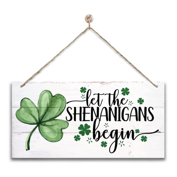 Decoración colgante para el Día de San Patricio «Que comiencen las travesuras»