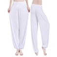 thumbnail image 3 of Women Harem Aladdin Pants Causal Baggy Gypsy Loose Dance Yoga Genie Trousers, 3 of 5