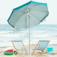 thumbnail image 4 of Costway 6.5FT Patio Beach Umbrella Sun Shade Tilt W/Carry Bag Blue, 4 of 10