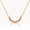 Half Circle | 01-Garnet (January), variant on Dainty 14K Gold Plated Curved Bar Necklace, Personalized Birthstone Arc Pendant, Minimalist Geometric Necklace for Women - One-Third Circle | Aquamarine (March) Birthstone