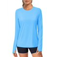thumbnail image 1 of Camiseta deportiva MAGCOMSEN de manga larga con protección solar UPF 80+ para mujer, 1 of 6