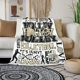 thumbnail image 2 of Volleyball Blanket for Teen Girls Cozy Throw Blanket Gift for Team Volleyball Gifts for Women for Bedroom Dorm Living Room Decor 60X50 Inches Volleyball Party, 2 of 6