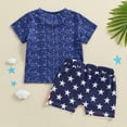 thumbnail image 4 of Okbabeha 4th Of July Baby Boy Clothes Infant Toddler American Flag Outfit USA Tops Tshirt Summer Shorts Clothing Set, 4 of 7
