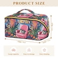 thumbnail image 4 of FORMRS Makeup Bag Travel Cosmetic Organizer for Women Fold Flat Zipper Pouch with Handle, Art Cat, 4 of 8