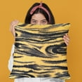 thumbnail image 5 of Plutus Yellow Galaxy Animal Faux Fur Luxury Throw Pillow - Double sided 26" x 26", 5 of 5