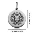 thumbnail image 2 of Stainless Steel Mythical Medusa Head Round Medallion Pendant Necklace, 2 of 3