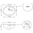 thumbnail image 3 of American Imaginations 16.5-in. W CUPC Oval Bathroom Undermount Sink Set In White - Gold Hardware - Overflow Drain Incl. AI-31780, 3 of 7