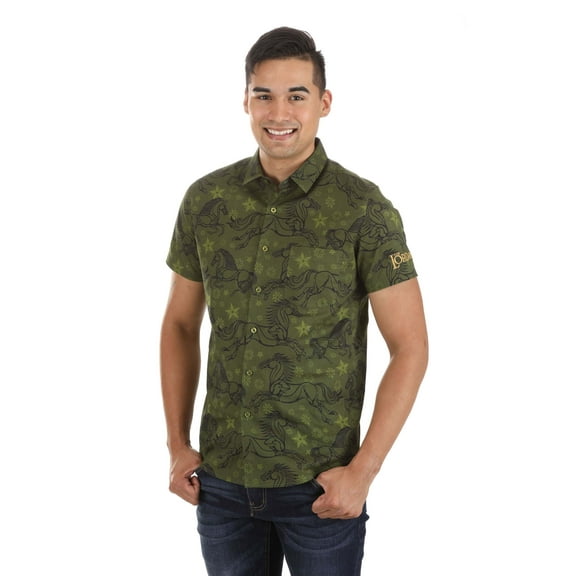 Men's Riders of Rohan Lord of the Rings Button Up Shirt