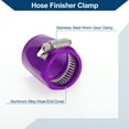thumbnail image 4 of Unique Bargains AN18 Hose Finisher Clamp/ Rubber Hoses End Finisher for Oil Fuel Tube/Durable Aluminum Alloy/4 Pcs Purple, 4 of 6
