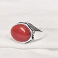 thumbnail image 5 of Carnelian Mans Ring, Natural Carnelian Gents Ring, Birthstone Silver Jewelry, 925 Silver Ring, Birthday Gift, Heavy Mens Ring, Arabic Design, Oxidized Mans Ring, Christmas, Turkey Mens Signet Ring, 5 of 6