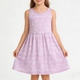 thumbnail image 2 of Piuwrlz Girls Summer Plain Dresses Girl Play Casual Dresses New Cotton Princess Skirts Pink Size 2-3 T, 2 of 9