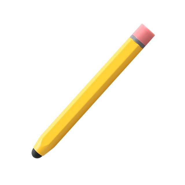 Stylet Sensible Non Retardé Anti-Rayures Universel Précis Tête en Tissu à Condensateur Stylet Tactile pour Tablette - Court
