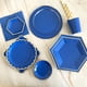 thumbnail image 3 of Vajilla desechable azul, vasos de papel con pajita, platos para fiesta, baby Shower, suministros de cumpleaños, favores, decoración azul para fiesta, Carnaval y boda, 3 of 4