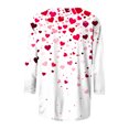 thumbnail image 5 of Cute Gradient Heart Tshirts for Womens Valentines Crewneck 3/4 Sleeve Tops Trendy Holiday Basic Tee, 5 of 5