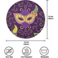thumbnail image 2 of SKYSONIC Mardi Gras Round Placemats for Dining Table Non-Slip Heat-Resistant Polyester Table Mats 4 pack Washable Table Mats for Kitchen Dining Table Decoration, 2 of 5