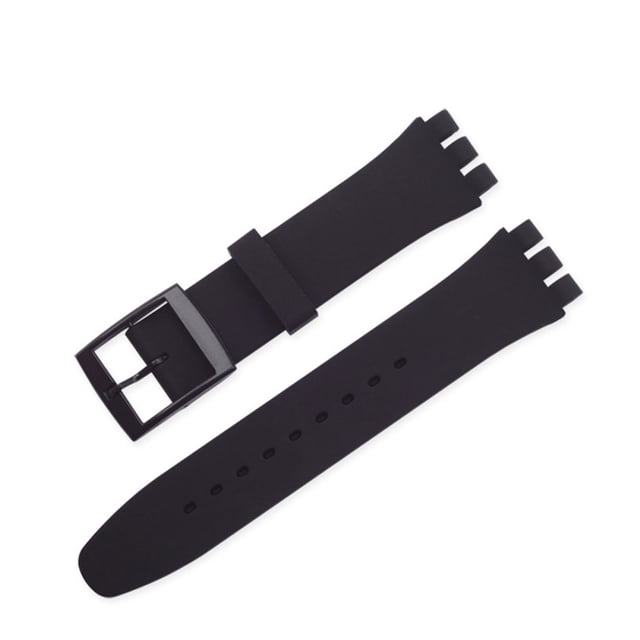 Simple Design Solid Color Watch Silicone Strap Wristwatch Band Belt Watches Repair Upgrade Modified Spare Parts Black